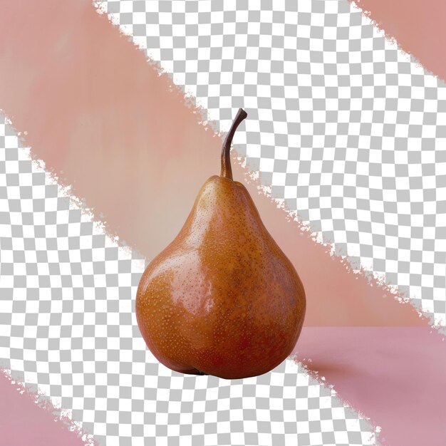 A pear on a pink background with a pink background