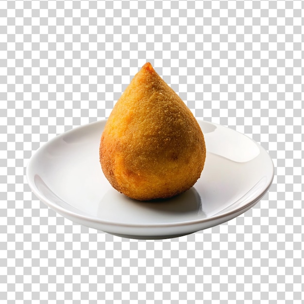 A pear on a plate with a white plate with a white background