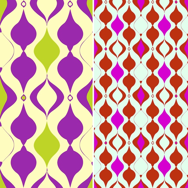 pear with drop silhouette and modern design with argyle patt tropical fruit pattern vector design