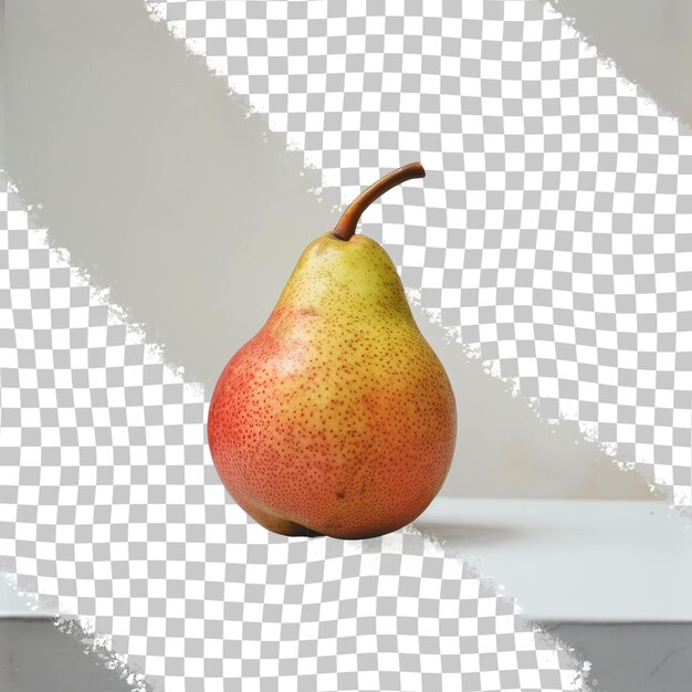 PSD a pear with a yellow and red color on its face