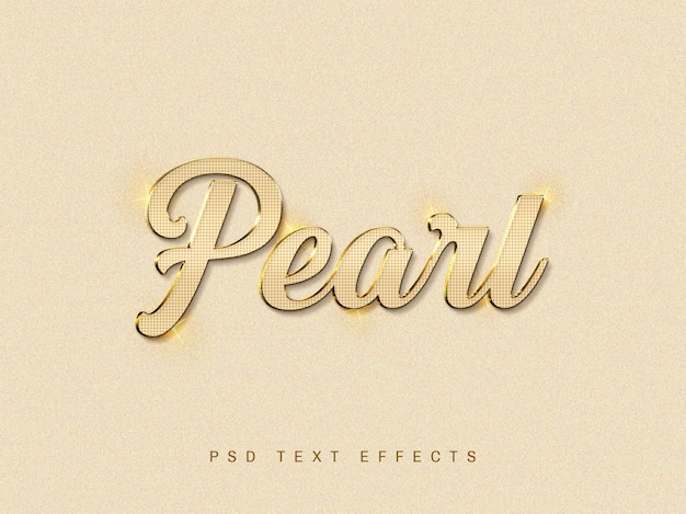 Pearl 3d-teksteffect psd