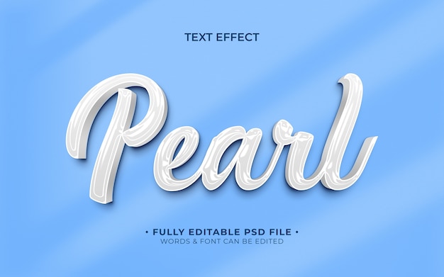 Pearl text effect