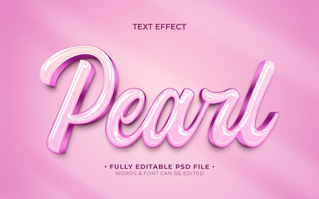 PSD pearl text effect