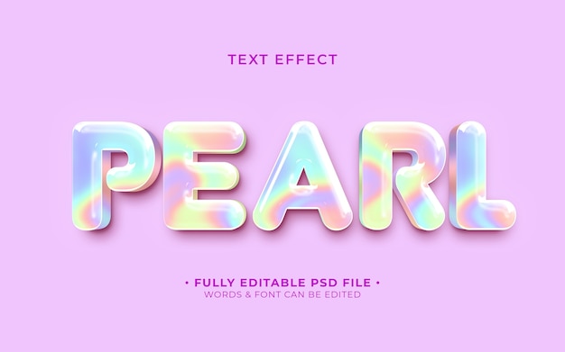 PSD pearl text effect