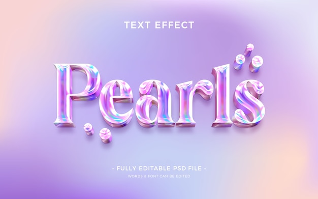 Pearl text effect