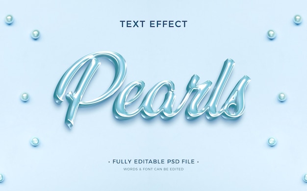 PSD pearl text effect