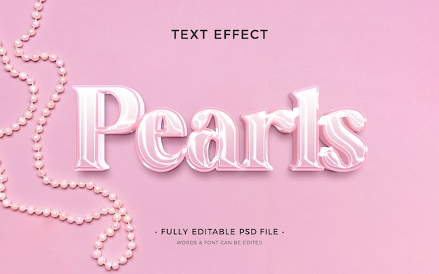 PSD pearl text effect