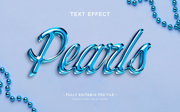 PSD pearl text effect