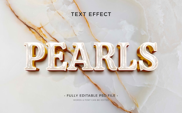 PSD pearl text effect