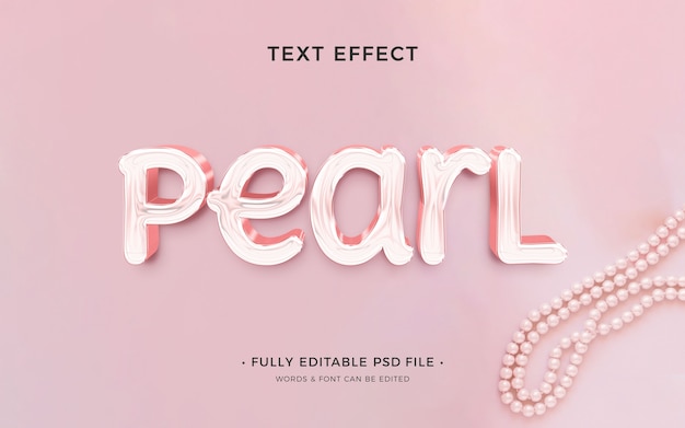 PSD pearl text effect