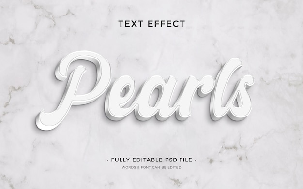 PSD pearls text effect