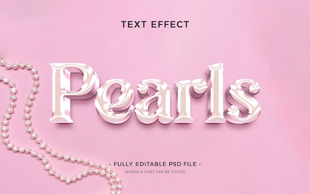 PSD pearls text effect