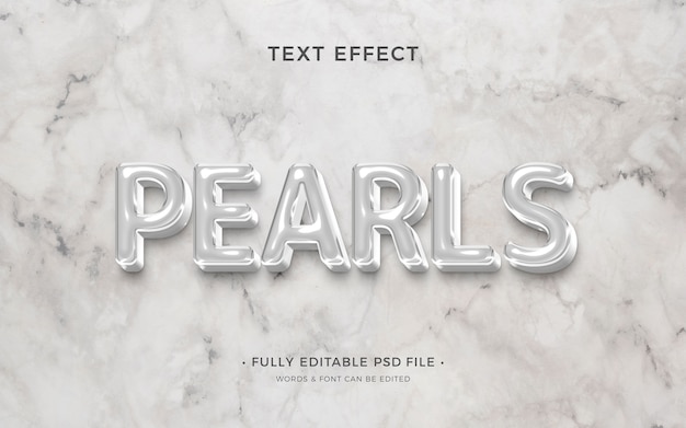 PSD pearls text effect