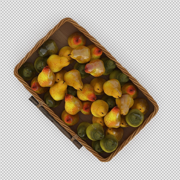 PSD pears 3d render