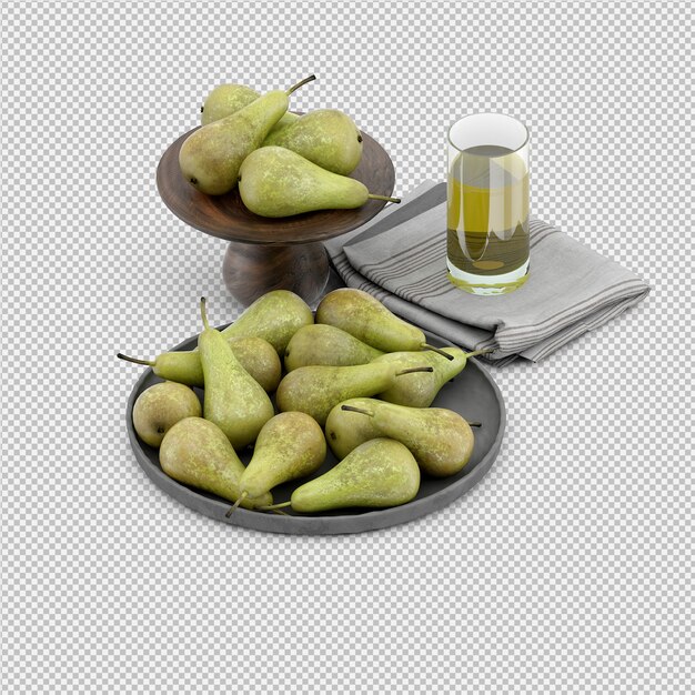 Pears 3d render