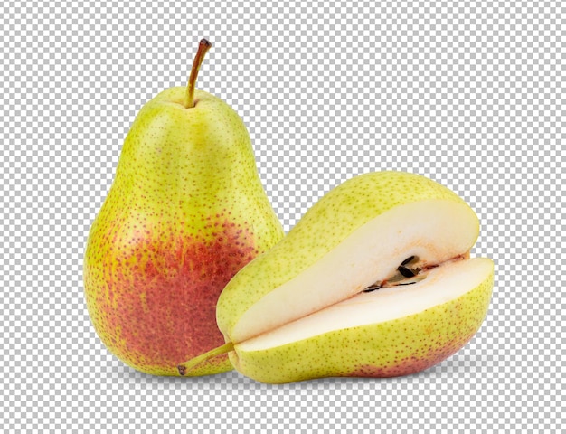 PSD pears isolated on alpha layer