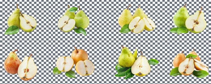 PSD pears isolated