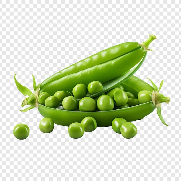 PSD peas isolated on transparent background