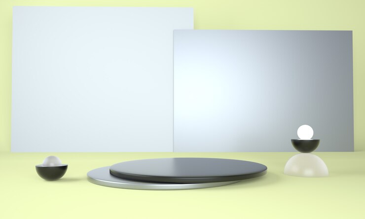 PSD pedestal for display design in 3d rendering