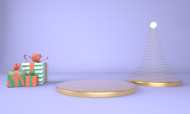 Pedestal for display for product stand in 3d rendering