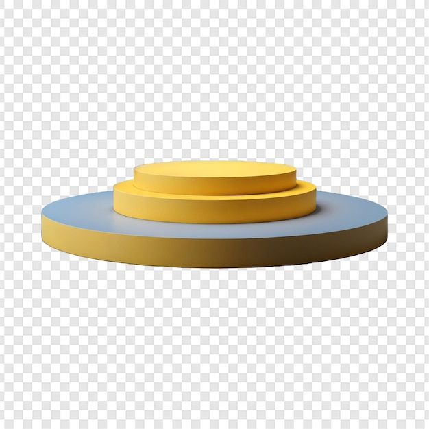 Pedestal for product presentation isolated on transparent background