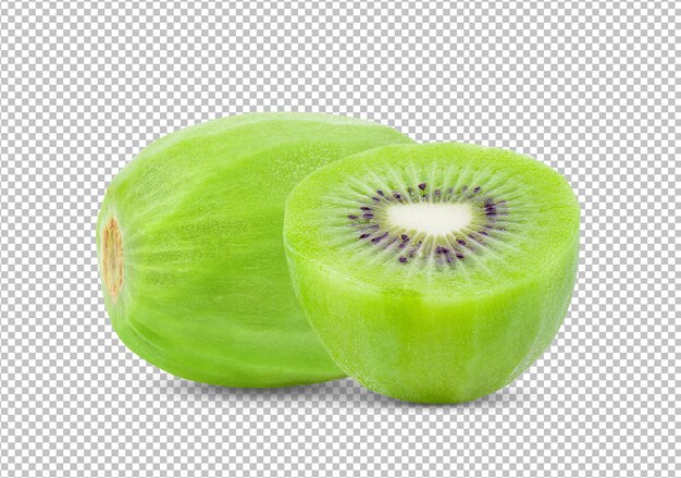 Peel kiwi isolated on alpha layer