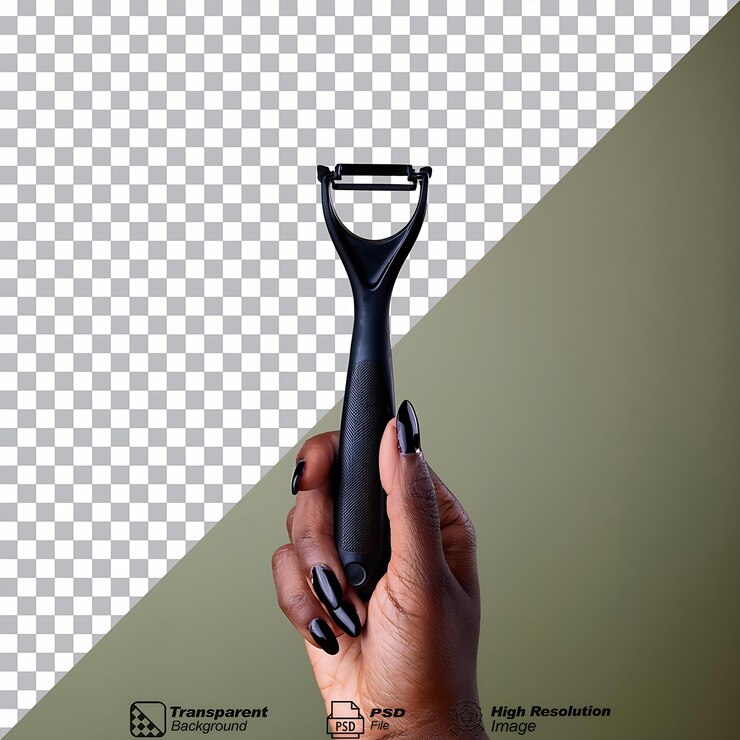 PSD peeler in hand isolated