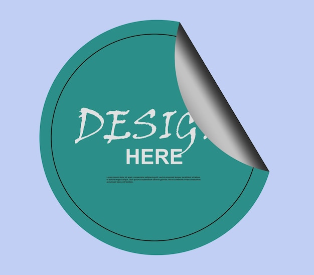 Peeling Sticker PSD voor Mockup