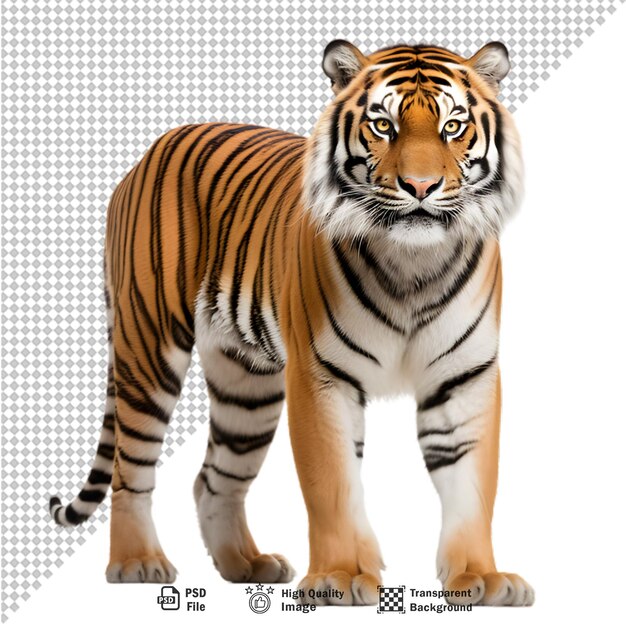 Pełne Ciało Tygrysa Na Przezroczystym Tle