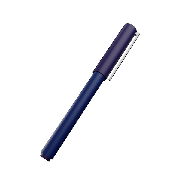 Pen 3d illustration with transparent background