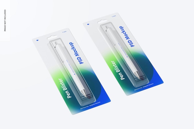 Pen Blisters Mockup