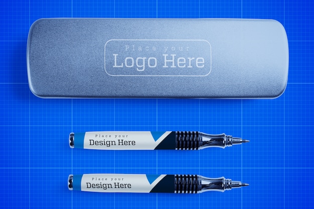 Mockup box penna