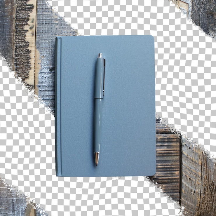 PSD a pen is on a piece of paper with a pen on it