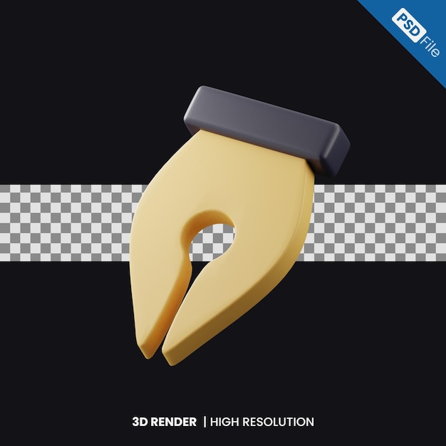 PSD pen tool 3d illustration