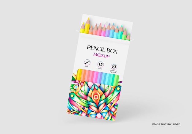 pencil box mockup