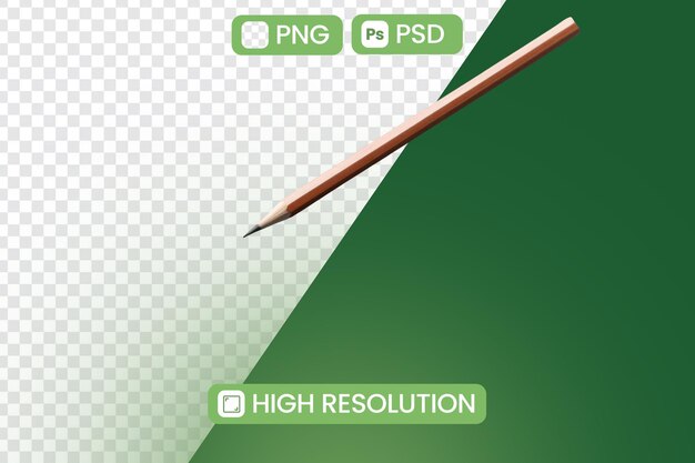Pencil Creates Lines on Green Background with Transparent Effect High Resolution Image
