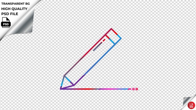 PSD pencil design2 art vector icon red blue purple ribbon psd transparent