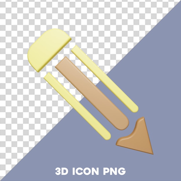 PSD 연필 아이콘 3d png