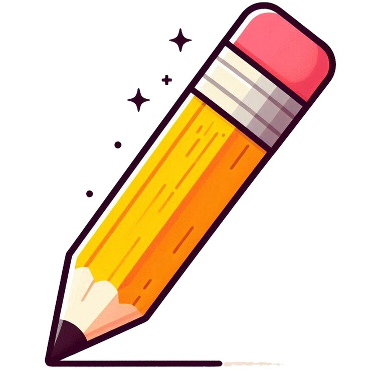 PSD pencil isolated on transparent background