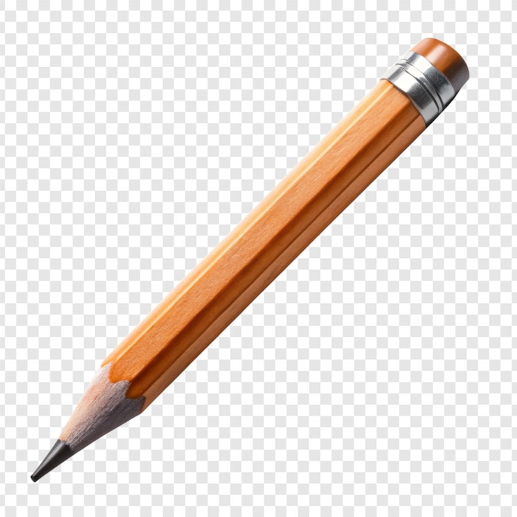 PSD pencil isolated on transparent background
