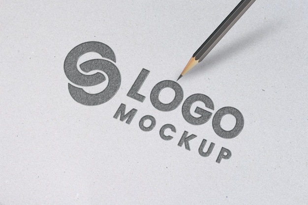 pencil logo mockup