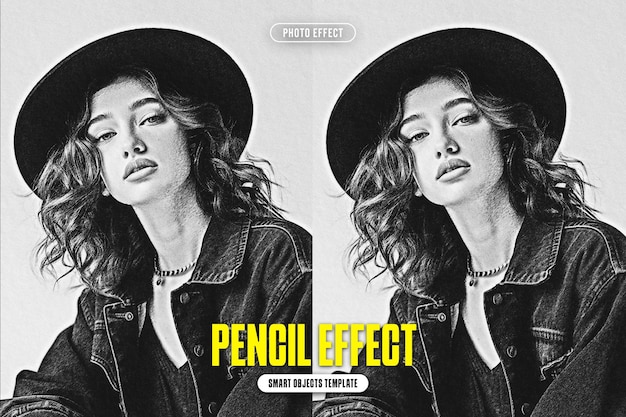 pencil photo effect for poster