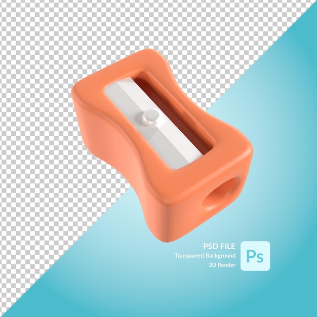 pencil sharpener 3d illustration rendering