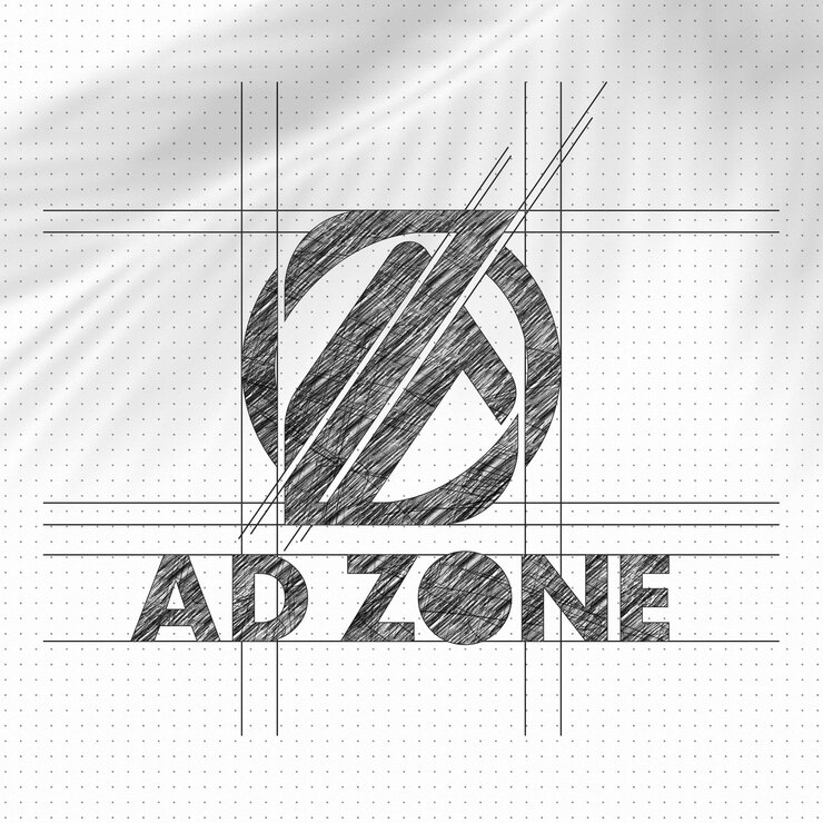 PSD pencil sketch logo mockup