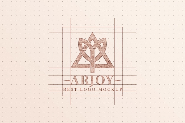 pencil sketch minimalist logo mockup