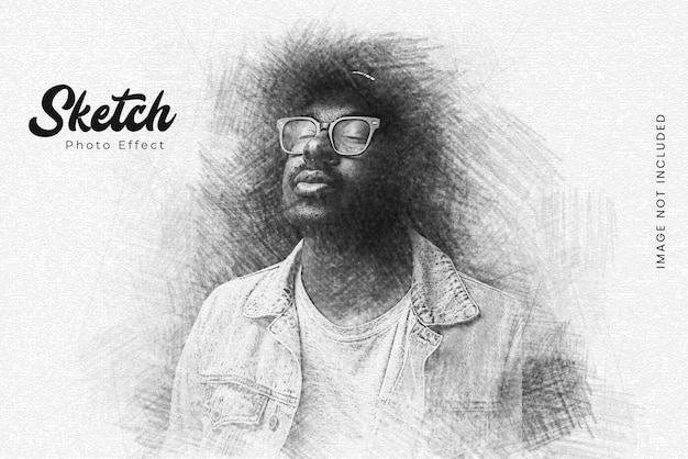 PSD pencil sketch photo effect