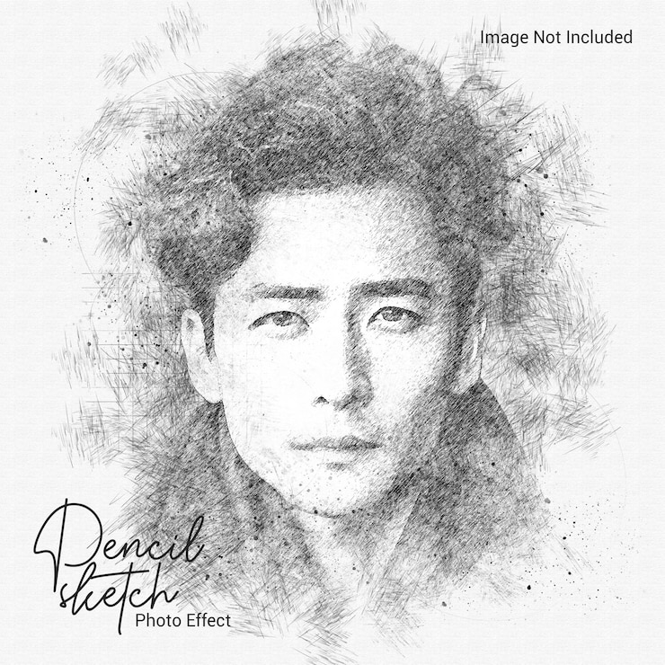 PSD pencil sketch photo effect