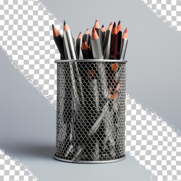 Premium PSD Pencils made of graphite in a metal case