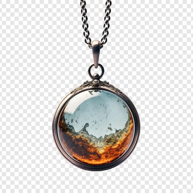 PSD pendant jewellery isolated on transparent background