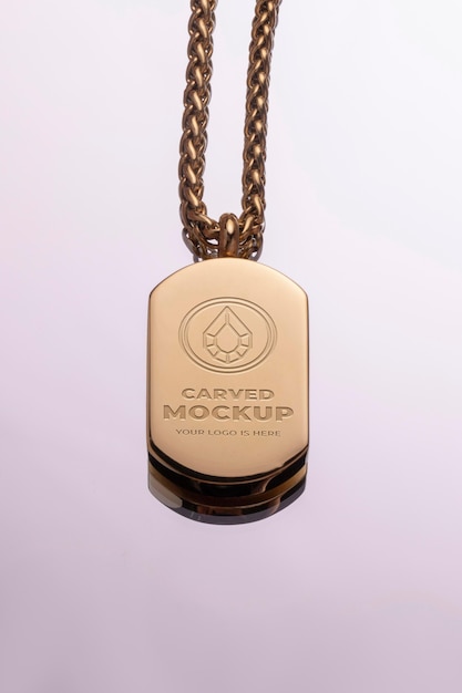 PSD pendant jewelry mock-up composition